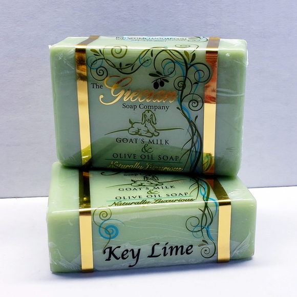 The Grecian Soap KEY LIME Goat's Milk & Olive Oil Natural Beauty Bar, 6 oz(2pck) - Picture 2 of 6